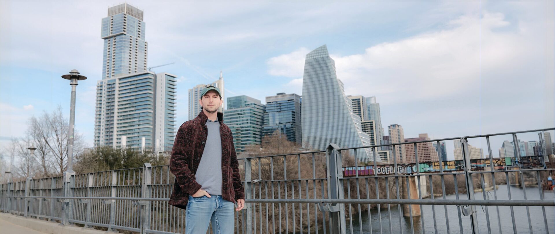 Brian Thomas Wagner standing in Austin, Texas, embodying the spirit of innovative content marketing and brand development.